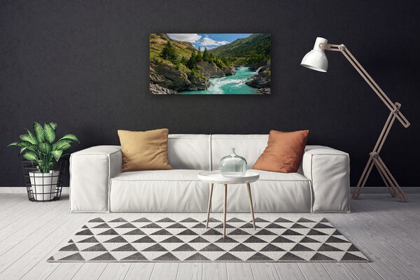 Obraz na plátne Hory rieka príroda 100x50 cm