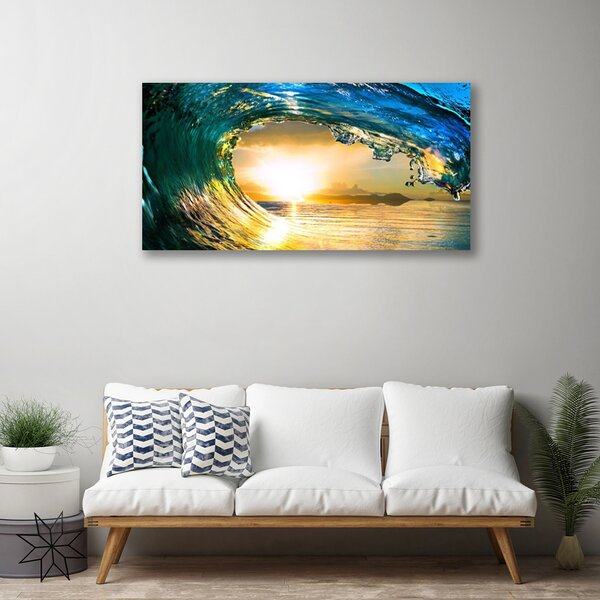 Obraz na plátne Vlna more západ príroda 125x50 cm
