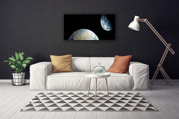 Obraz na plátne Mesiac zeme vesmír 100x50 cm