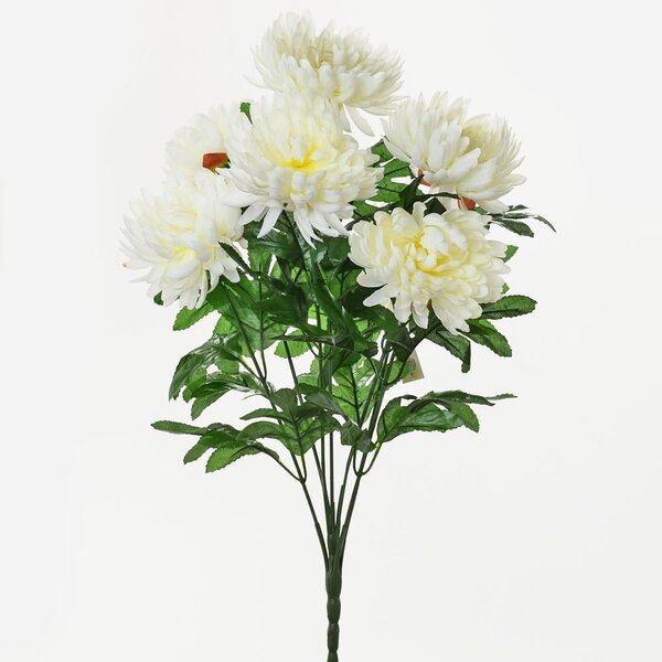 Kytica chryzantéma biela 60cm X7 1500180 - Umelé kvety