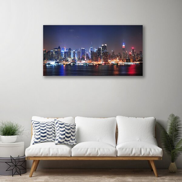 Obraz na plátne Mesto mrakodrapy domy 100x50 cm