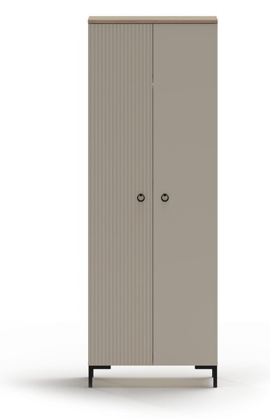 NovýNábytok.sk Šatníková skriňa Demandaron 3 (taupe + dub silverjack) . Akcia -21%. Vlastná spoľahlivá doprava až k Vám domov. 1116805