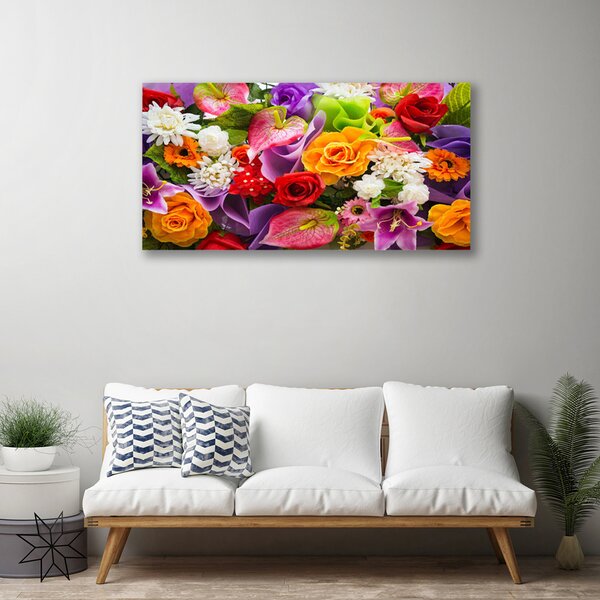 Obraz na plátne Kvety 100x50 cm