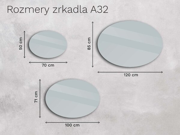 Oválné zrkadlo s LED osvetlením A32