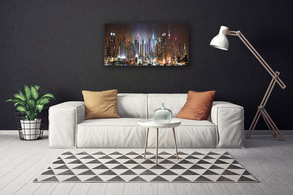 Obraz na plátne Mesto domy 100x50 cm