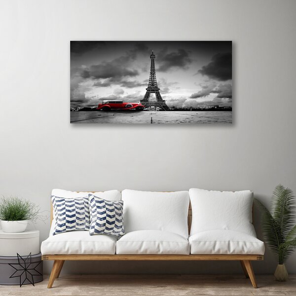 Obraz na plátne Eiffelova veža architektúra 100x50 cm
