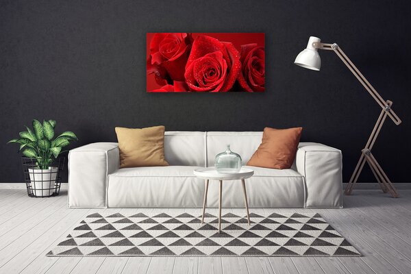 Obraz na plátne Ruže kvety 100x50 cm