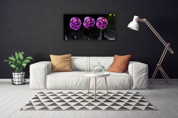 Obraz na plátne Sviečka kamene umenie 100x50 cm