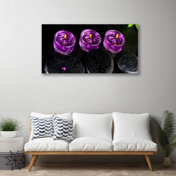 Obraz na plátne Sviečka kamene umenie 100x50 cm