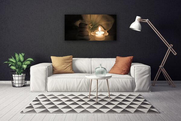 Obraz na plátne Sviečka kamene umenie 100x50 cm