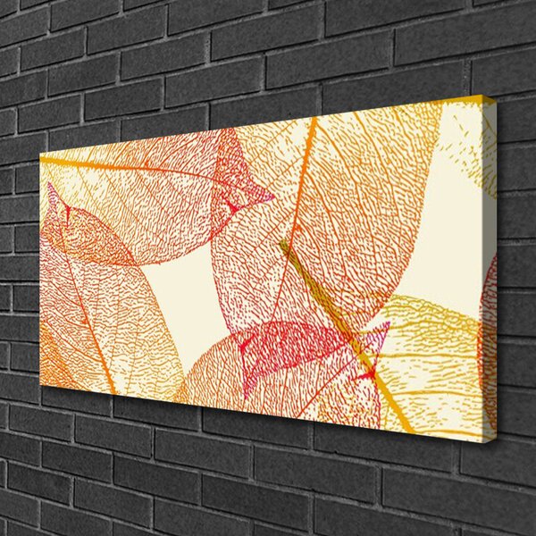 Obraz na plátne Listy umenie rastlina 100x50 cm