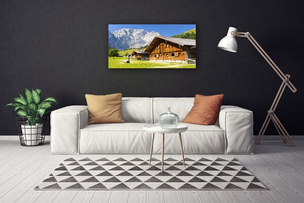 Obraz na plátne Dom hora krajina 100x50 cm