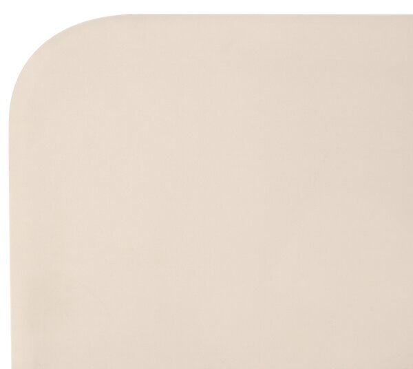 Posteľ svetlobéžová čalúnená zamatová 120 x 200 cm čalúnené čelo zlaté nohy lamelový rošt minimalistický dizajn