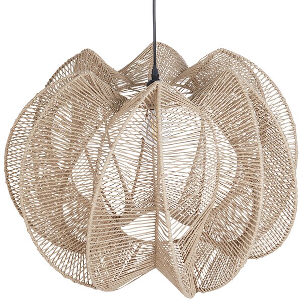 Závesná lampa prírodná s tienidlom z papierového lana závesné svietidlo v boho štýle