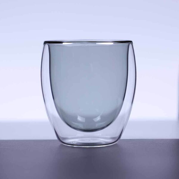 TYGLASS Termopohár s dvojitým sklom 150ml - Transparent black
