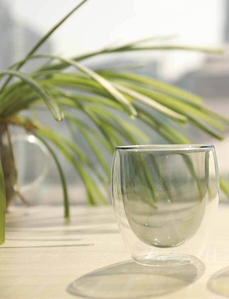 TYGLASS Termopohár s dvojitým sklom 150ml - Transparent black