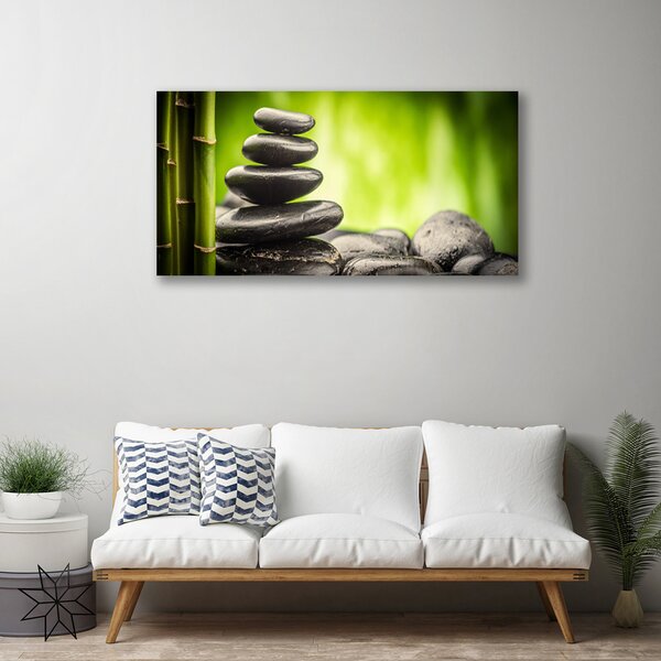 Obraz na plátne Bambus kamene umenie 100x50 cm