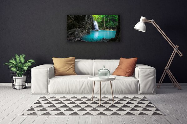 Obraz na plátne Jazero vodopád príroda 100x50 cm