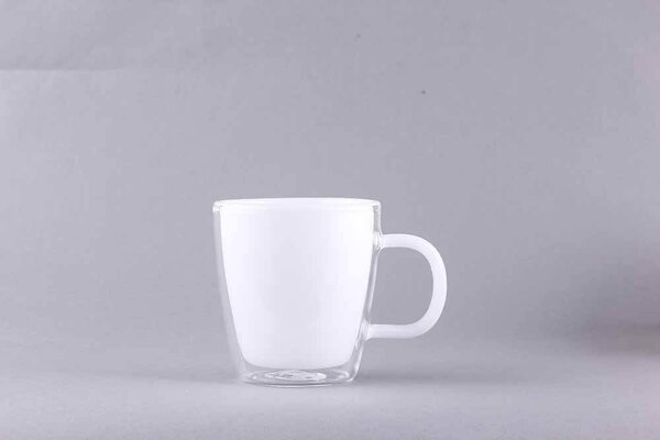 TYGLASS Termopohár s dvojitým sklom a uškom 300ml - jade white