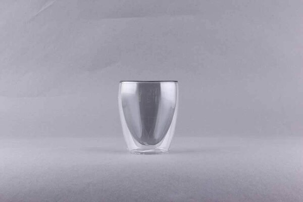 TYGLASS Termopohár s dvojitým sklom 350ml - transparent black