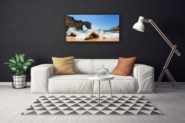 Obraz Canvas Pláž more vlny krajina 100x50 cm