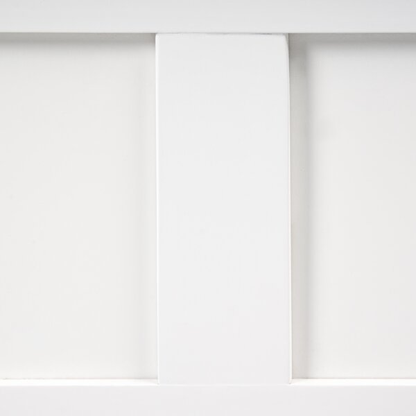 Posteľ biela borovicové drevo 120 x 200 cm lamelové čelo s roštom škandinávsky tradičný štýl spálňa