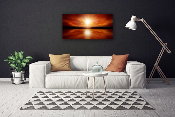 Obraz Canvas Slnko nebo voda krajina 100x50 cm