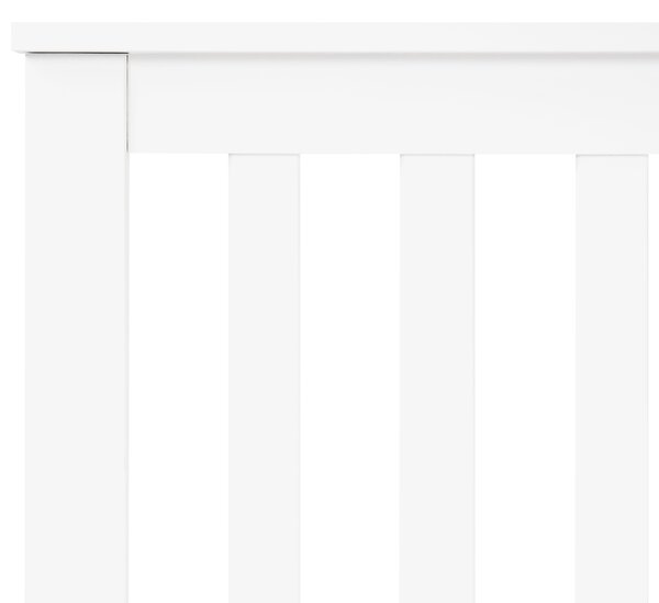 Posteľ biela borovicové drevo 120 x 200 cm lamelové čelo s roštom škandinávsky tradičný štýl spálňa