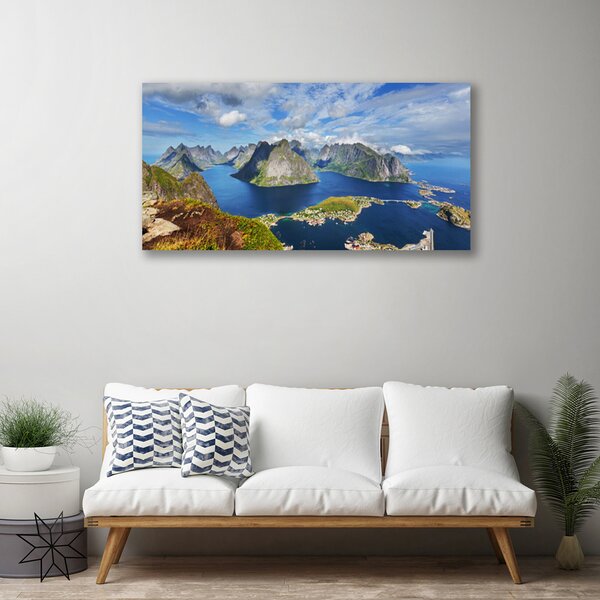 Obraz Canvas Hory more záliv krajina 100x50 cm