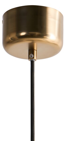 Závesná lampa mosadzná béžová železo s bielym tienidlom mid-century modern štýl obývačka spálňa