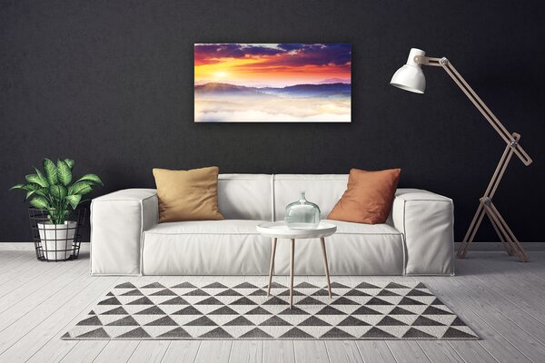 Obraz Canvas Hora slnko krajina 100x50 cm
