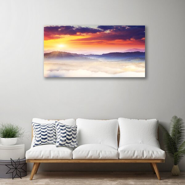 Obraz Canvas Hora slnko krajina 100x50 cm