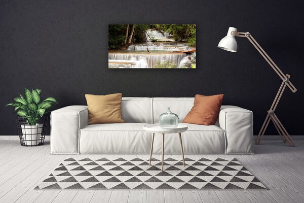 Obraz Canvas Vodopád les príroda 100x50 cm