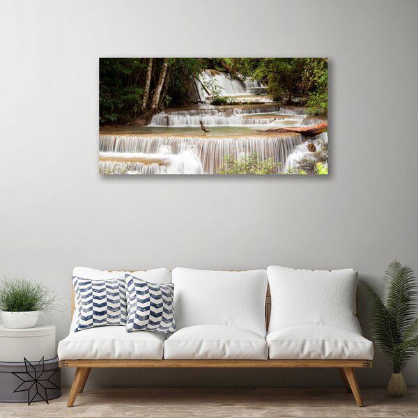 Obraz Canvas Vodopád les príroda 100x50 cm