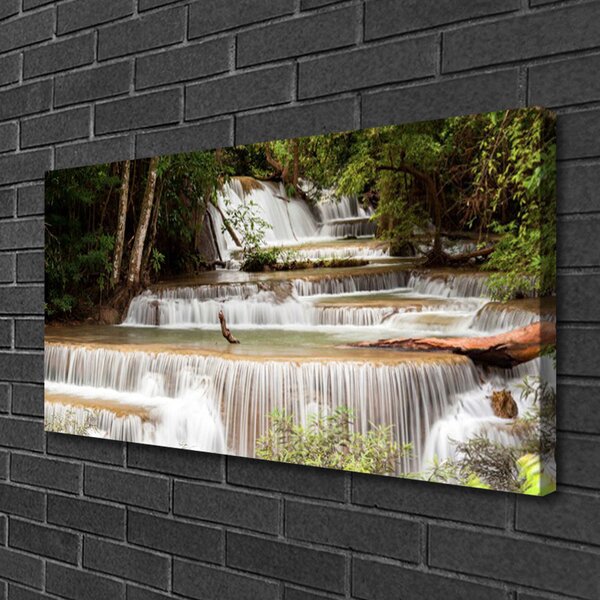Obraz Canvas Vodopád les príroda 100x50 cm