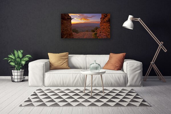 Obraz Canvas Skala mraky nebo krajina 100x50 cm