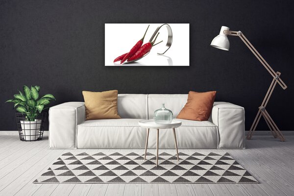 Obraz Canvas Chilli lyžica kuchyňa 100x50 cm