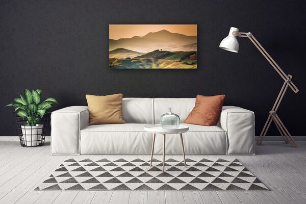 Obraz Canvas Hory pole príroda 100x50 cm
