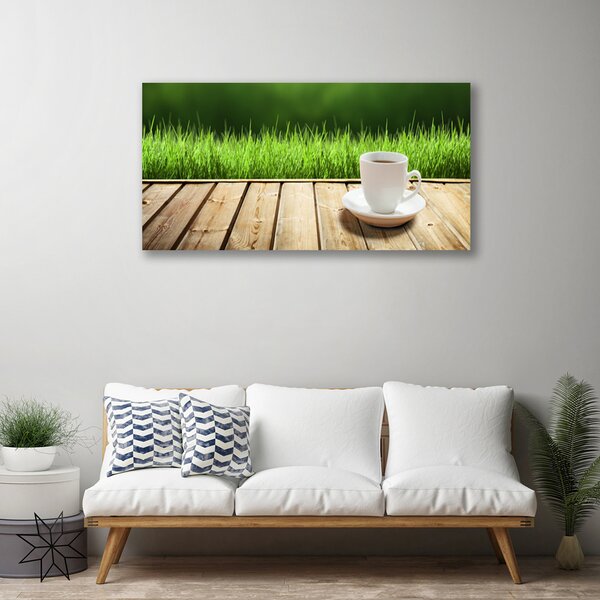 Obraz Canvas Tráva hrnček príroda 100x50 cm
