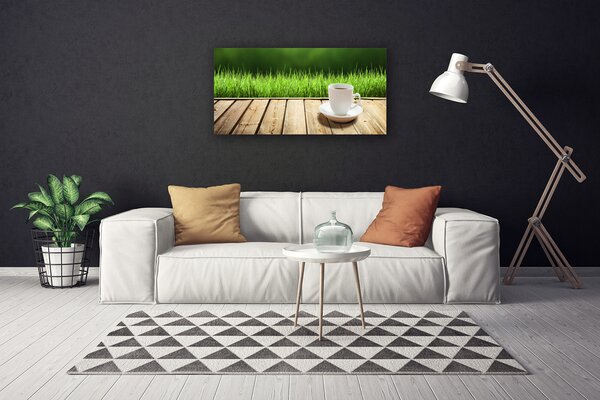 Obraz Canvas Tráva hrnček príroda 100x50 cm