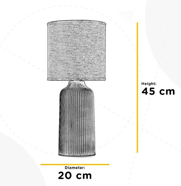 STOLNÁ LAMPA, E27, 20/45 cm - Online Only bytové doplnky, Online Only