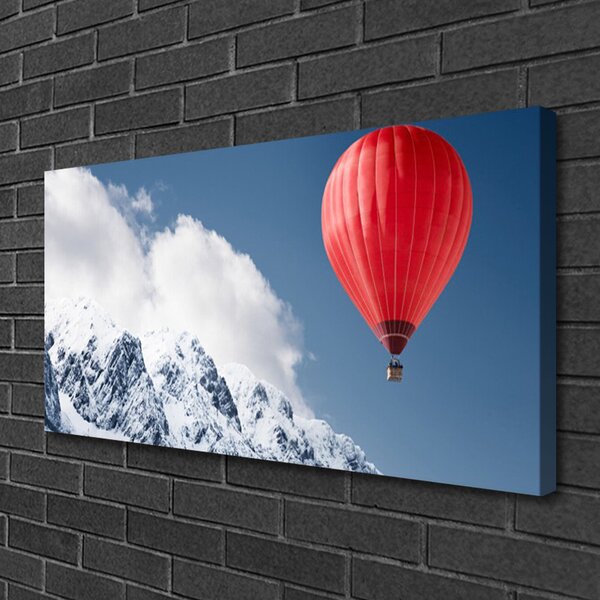 Obraz Canvas Balón vrcholy hor zima 100x50 cm