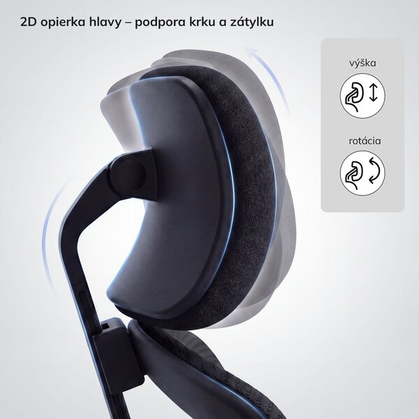 Ergonomická kancelárska stolička so sieťovinou čierna AXIS