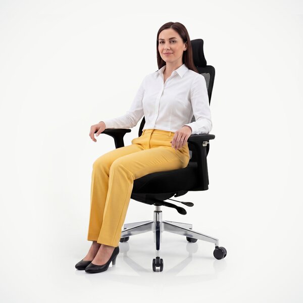 Ergonomická kancelárska stolička so sieťovinou čierna AXIS
