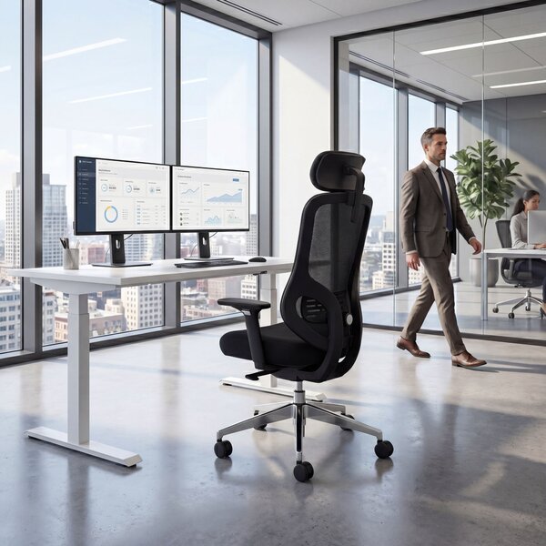 Ergonomická kancelárska stolička so sieťovinou čierna AXIS