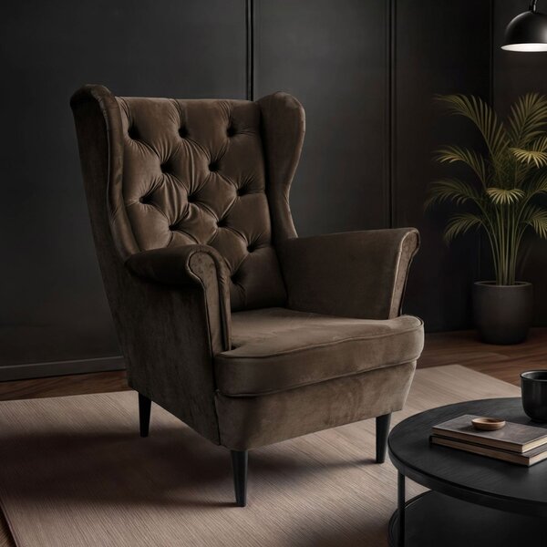 KRESLO UŠIAK BRUNO 2 CHESTERFIELD ROYAL VELVET 196