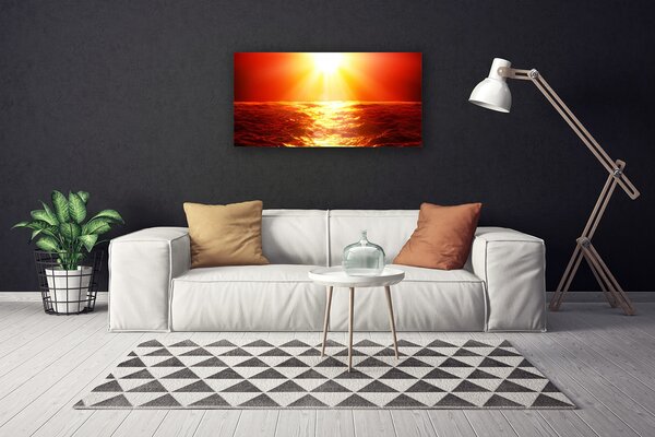 Obraz Canvas Západ slnka more vlna 100x50 cm