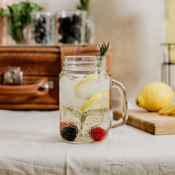REFRESH Poháre Mason s viečkom 450 ml