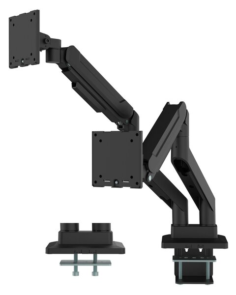 Stolový držiak na 2 ultrawide monitory s plynovou pružinou, až 49", až 15 kg