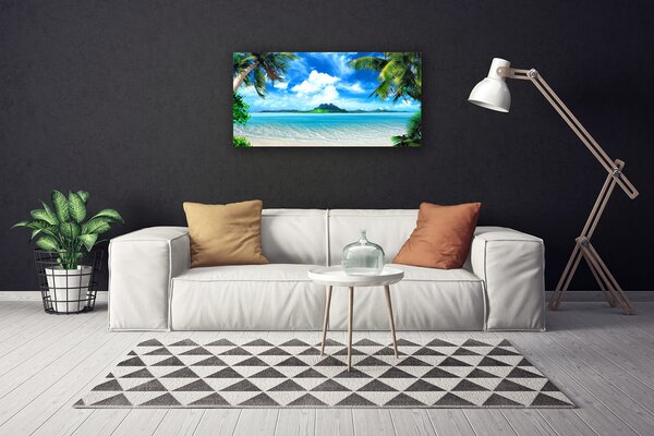 Obraz Canvas Palmy more tropický ostrov 100x50 cm